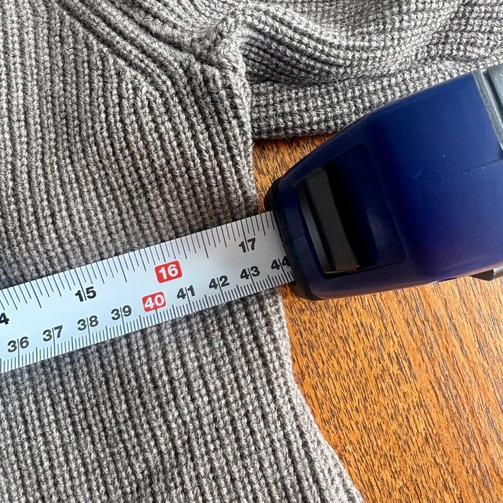 Saint James ribbed wool sweater-size small - Picture 7 of 8